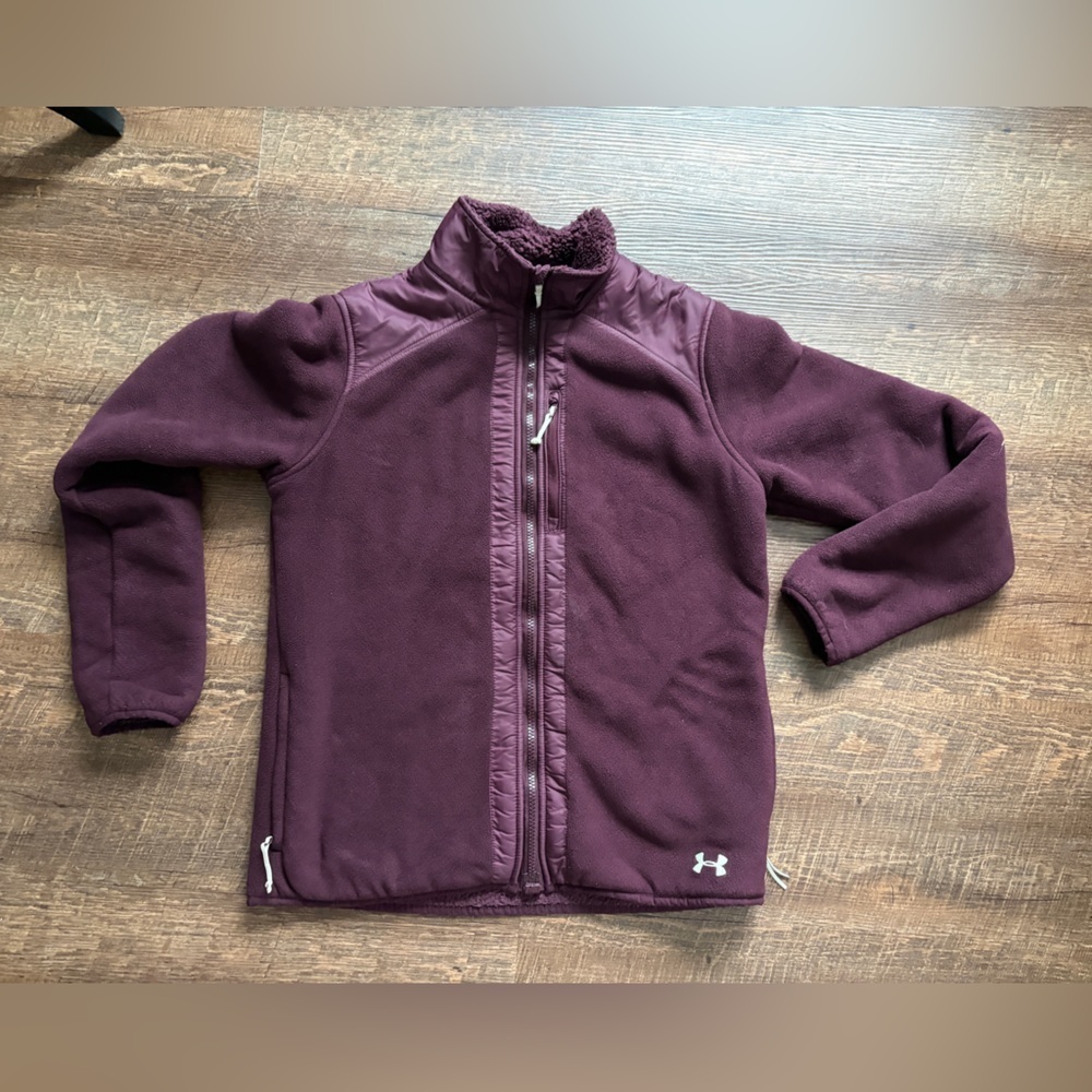 UNDER ARMOUR women’s Tannen Full Zip jacket STORM fleece warm water resistant M - Picture 8 of 16